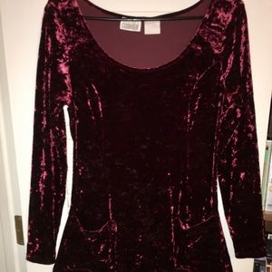 Red Vintage Velvet Dress